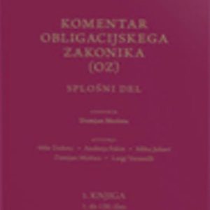 KOMENTAR OBLIGACIJSKEGA ZAKONIKA (OZ), 1. knjiga